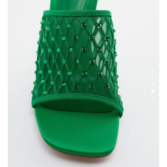 Green Zara heels size 39 new - Picture 5 of 5